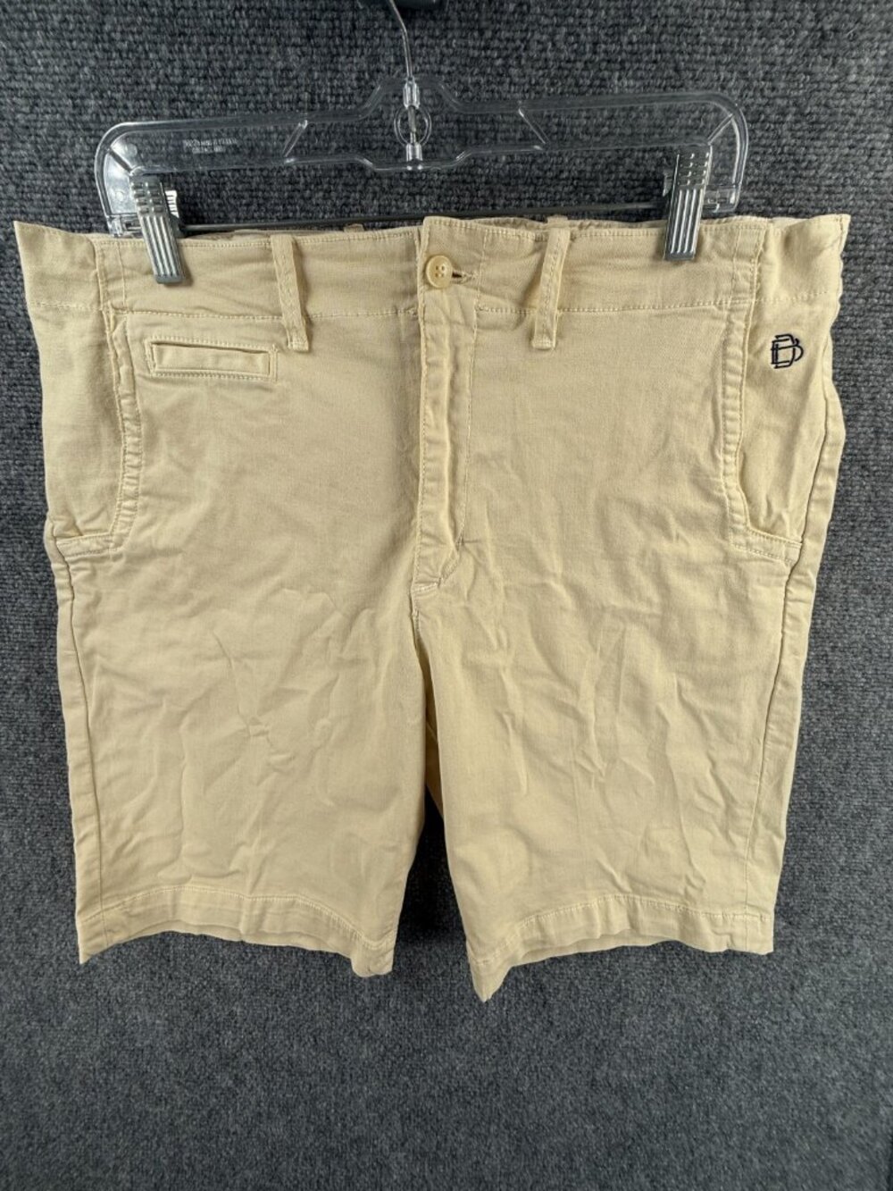 B Draddy USA Shorts Men Pale Yellow Size 36 Cotton Stretch Golf Chino ACTL 36